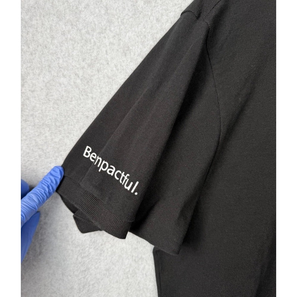 Lacoste Classic Fit Black Polo Shirt XXL Cisco Avnet Be Impactful 100% Cotton - Picture 8 of 14